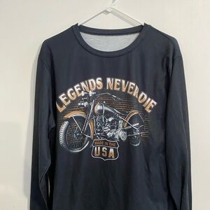 Legends Never Die Black Long Sleeve Shirt